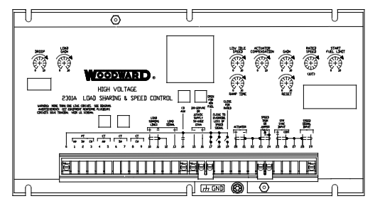 Woodward 2301A 9907 series electronic load distribution and speed controller