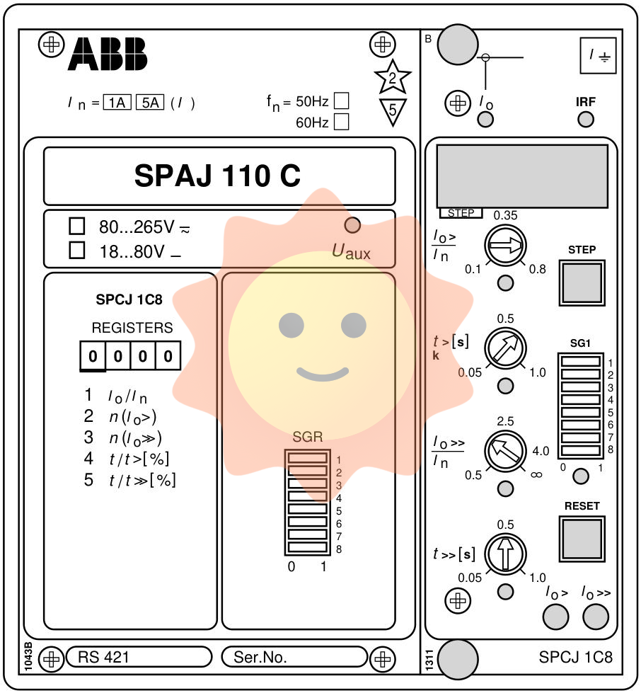 ABB SPAJ 110 C Earth-fault relay