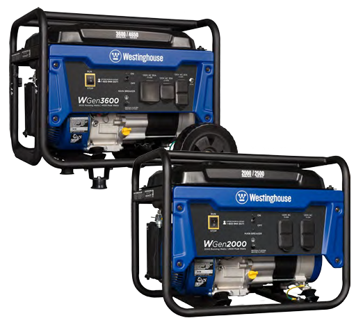 Westinghouse WGen2000, WGen3600, and WGen3600V portable generators