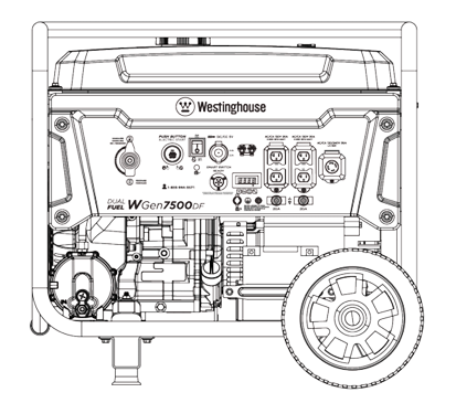 Westinghouse WGen7500DF Dual Fuel Portable Generator